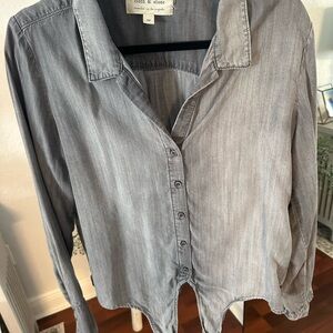 Cloth & Stone Light Gray Button-Up Shirt